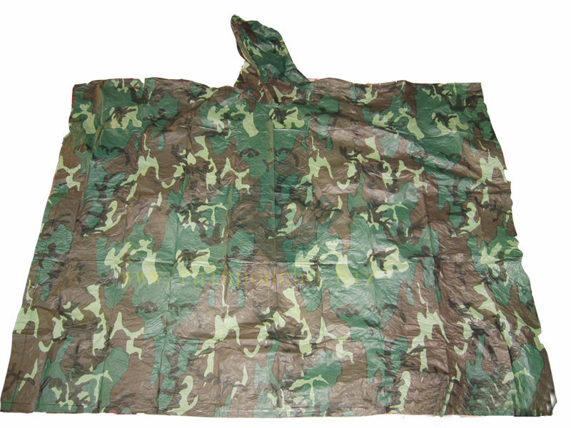 China camouflage rain poncho supplier rain poncho wholesale